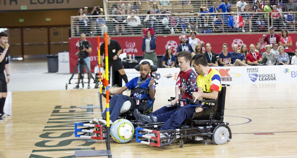 Foot fauteuil sport adapté brest avec le Fonds le Saint